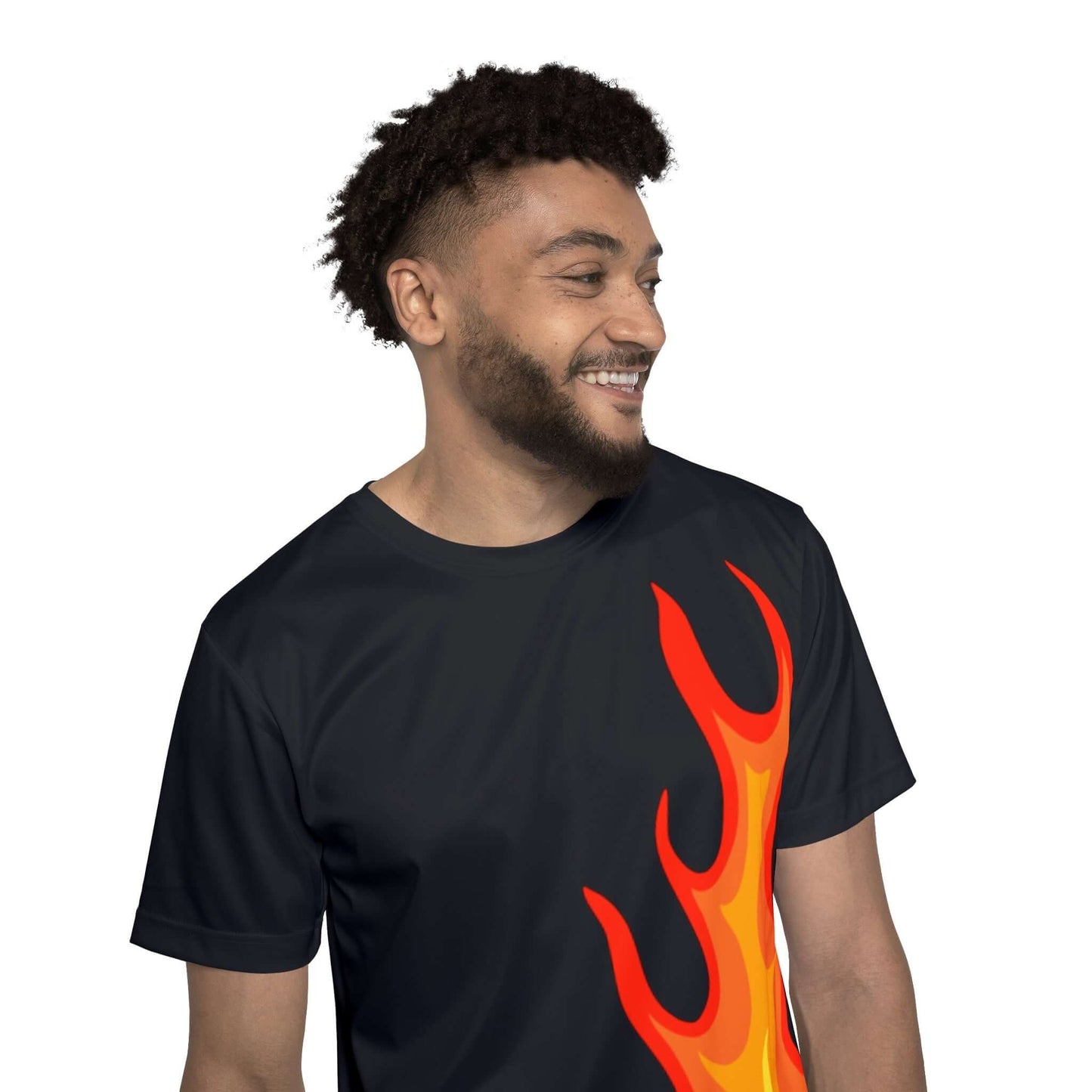 My Skulls On Fire - Men's Black Athletic Shirt