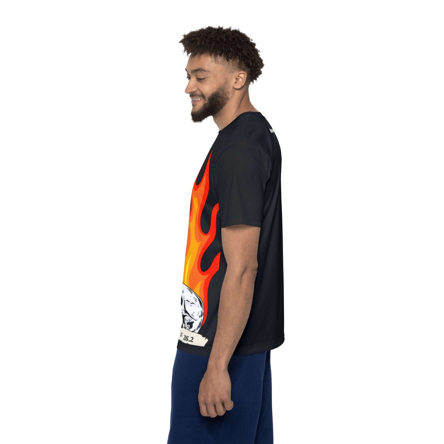My Skulls On Fire - Men's Black Athletic Shirt