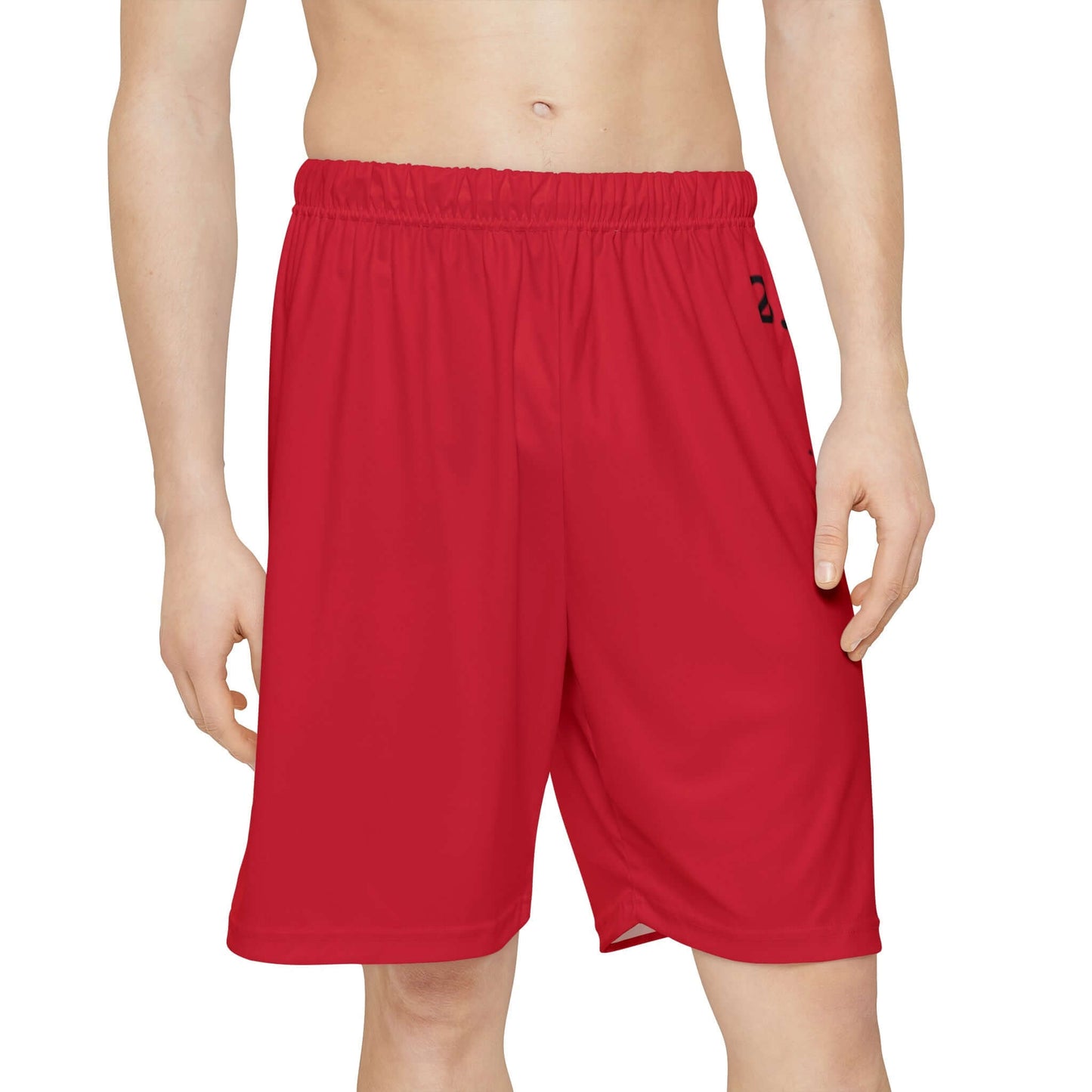 Got My Number? Red Men’s Running Shorts