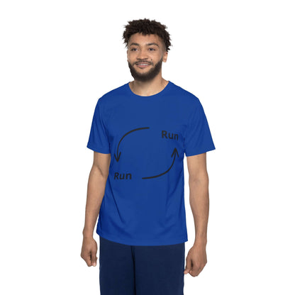 Run In Circles - Blue Men's Running Shirt