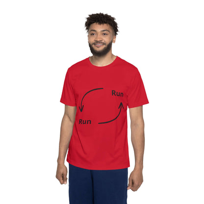 Run In Circles - Red Men's Running Shirt