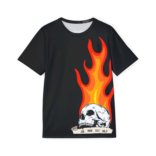 My Skulls On Fire - Men's Black Athletic Shirt