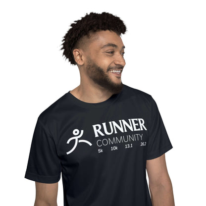 You Belong To The Runner Community - Men's Black Running Shirt