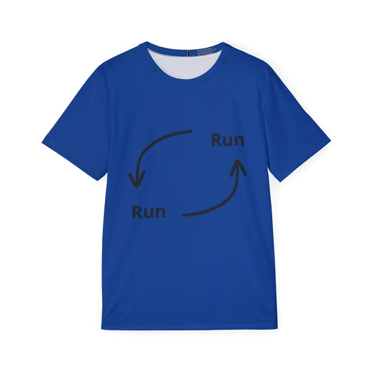 Run In Circles - Blue Men's Running Shirt