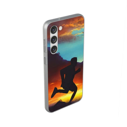 Flexible Cases For iPhone 14|13|12|11|10|9|8|7|Pro|Max & Samsung Galaxy s21|s22|s23|Plus|Ultra - The Sun Sets And My Run Begins