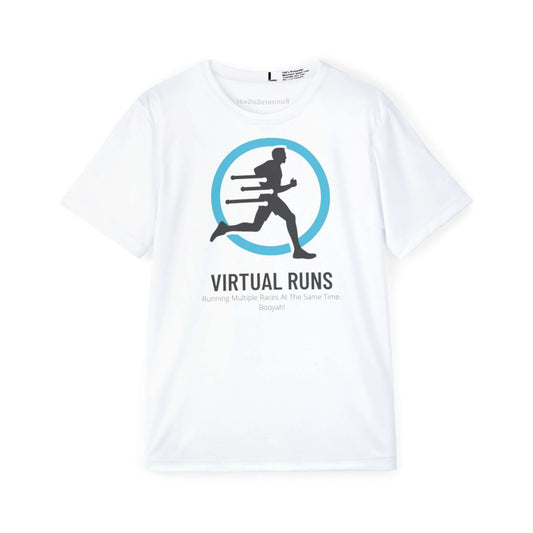 Virtual Runs Are Awesome! - Men's White Running Shirt