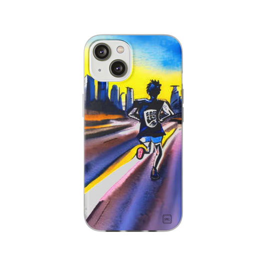 Flexible Cases For iPhone 14|13|12|11|10|9|8|7|Pro|Max & Samsung Galaxy s21|s22|s23|Plus|Ultra - He Ran Into The City