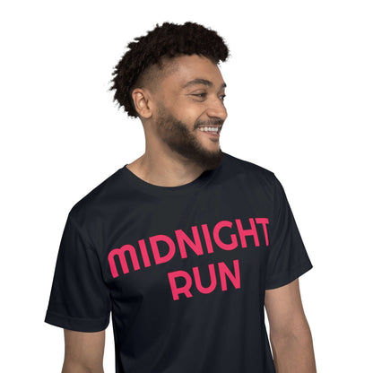 Midnight Run - Black Men's Running Shirt