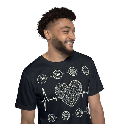 How My Heart Beats - Men's Black Running Shirt