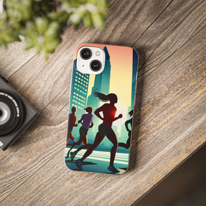 Flexible Cases For iPhone 14|13|12|11|10|9|8|7|Pro|Max & Samsung Galaxy s21|s22|s23|Plus|Ultra - She Ran A Marathon